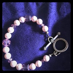 Emily Ray Breast Cancer pink pearl bracelet